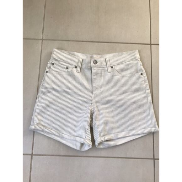 Levi's Pants - Levi's Striped Mid Rise Denim Shorts